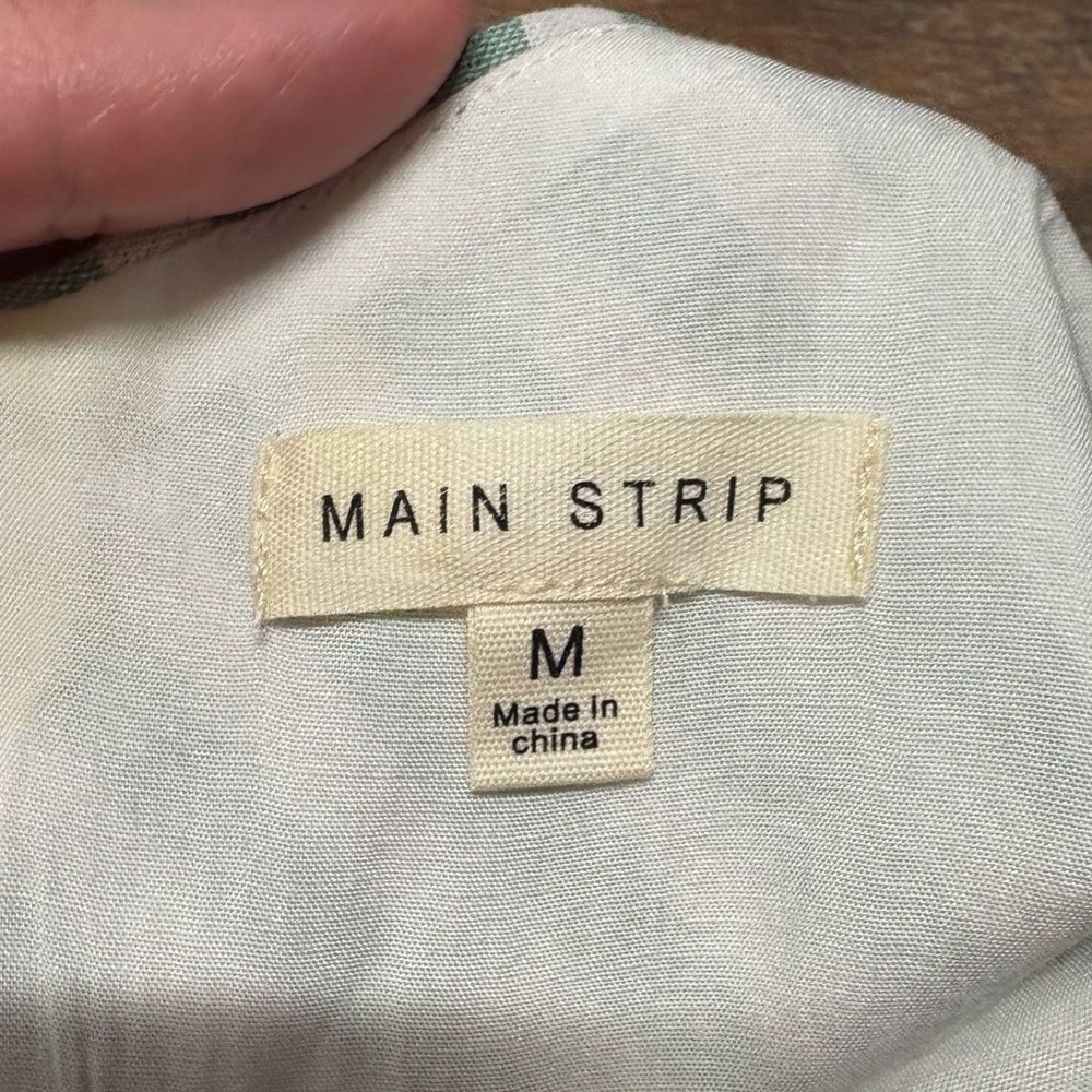 Main Strip Boutique Brand Linen/Cotton Blend Striped Jumpsuit Size Medium - Picture 2 of 4
